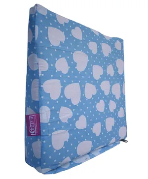 Get It 100% Cotton Multi Use  Wedge Pregnancy Star Print Pillow  Removable Cover wIth Zip - Cryan Blue Heart