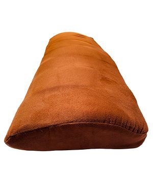 GET IT Half Moon Orthopedic Pillow - Brown Soft Velvet