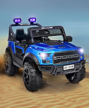 Babyhug Battery Operated Jeep With Music And Lights - Blue