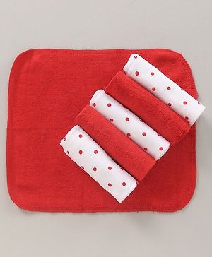 Babyhug Cotton Wash Cloth Pack of 6 - Multicolor