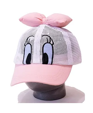 Tipy Tipy Tap Bow Detail Duck Summer Cap - Pink