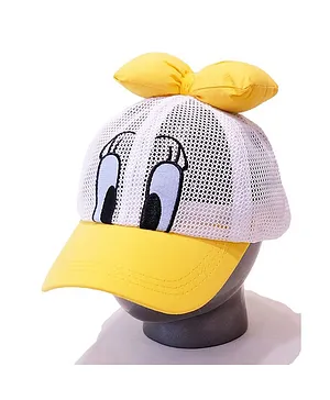 Tipy Tipy Tap Bow Detail Duck Summer Cap - Yellow