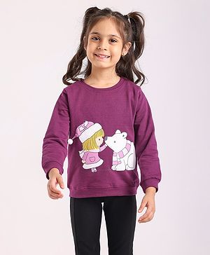 BABYHUG GIRL'S FULL SLEEVES SWEATSHIRT WITH GRAPHICS
