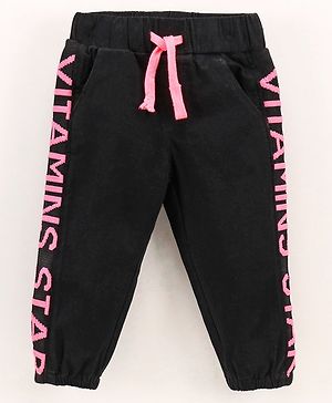 Vitamins Full Length Sequined Trouser - Black