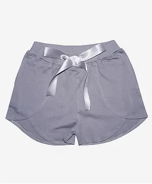 Kiddopanti Solid Overlap Shorts - Grey