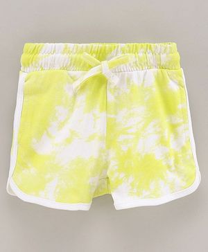 UCB Cotton Shorts Tie Dye Print - Lime Yellow