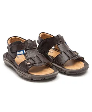 Beanz Solid Casual Oliver Sandals - Brown
