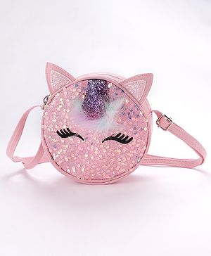 Babyhug Unicorn Sling Bag Free Size - Pink