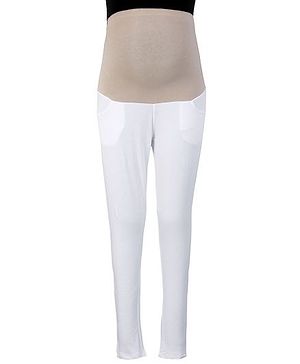 Kriti Ethnic Maternity Jeggings - White