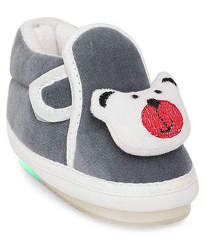 Chiu Bear Applique LED Light Chu Chu Casual Shoes - Grey
