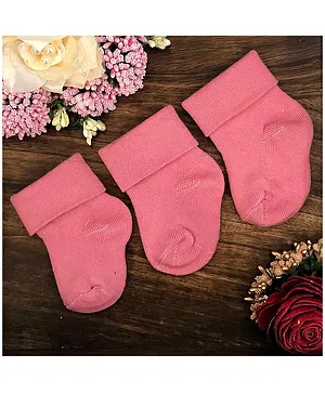 NEXT2SKIN Set Of 3 Solid Ankle Length Socks - Pink