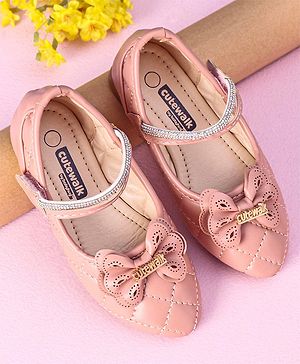 Cute Walk by Babyhug Sandals with Bow Applique - Pink