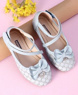 Cute Walk by Babyhug Sandals Bow Applique - Blue