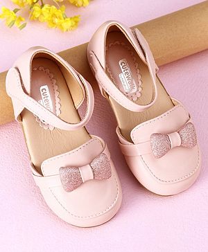 Cute Walk by Babyhug Ballerinas Bow Applique - Pink