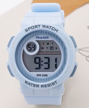 Pine Kids Free Size Digital Watch For Boys - Light Blue