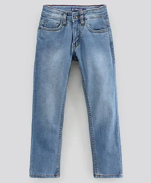 Pine Kids Full Length Stretchable Denim Jeans - Light Blue