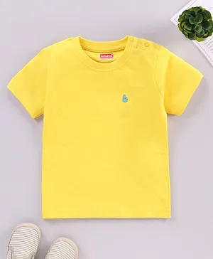 Babyhug Half Sleeves Solid T-Shirt - Yellow