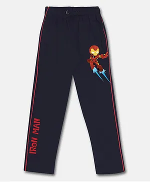 Kidsville Iron Man Printed Full Length Pyjama - Navy Blue