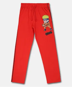 Kidsville Naruto Printed Full Length Pyjama - Red