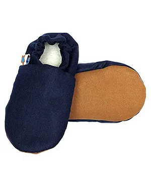 Skips Soft Sole Booties - Navy Blue