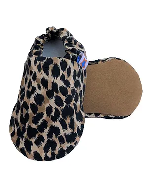 Skips Cheetah Print Soft Sole Infant Booties - Multi Color