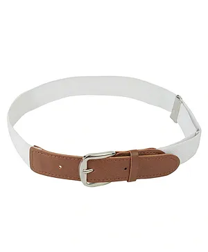 Spiky Stretchable Belts - White Brown
