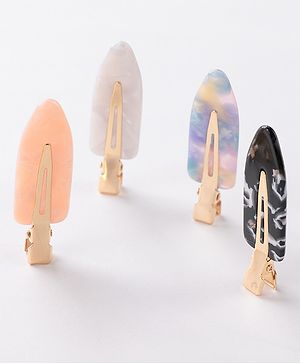 Pine Kids Printed Free Size Hair Pins Pack of 4 - Multicolor