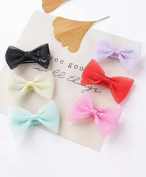 Babyhug Bow & Butterfly Clips Pack of 6 - Multicolor 