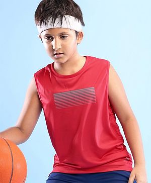 Pine Active Sleeveless Strip Print T-Shirt - Multicolor