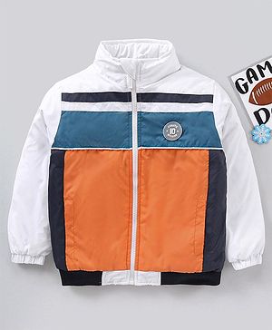 Babyhug Full Sleeves Jacket Color Block Design- Multicolour
