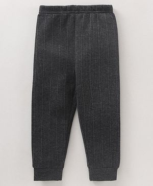 Babyhug Full Length Solid Color Thermal Legging - Dark Grey
