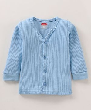Babyhug Full Sleeves Solid Color Thermal Vest - Blue
