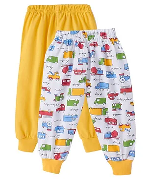 babywish Kids Pajama Baby Pajamas For Kid'S Leggings Combo Set Pant For Boy'S And Girl'S With Elastic Waist Pack Of 2 - Yellow