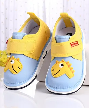 Cute Walk by Babyhug Casual Shoes Dino Applique - Yellow