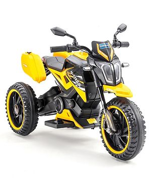 Babyhug KTM Three Wheel Battery Operated Ride On Bike - Yellow