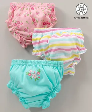 Buy Greendigo Organic Cotton Solid & Printed Multicolour panties underwear  for girls online