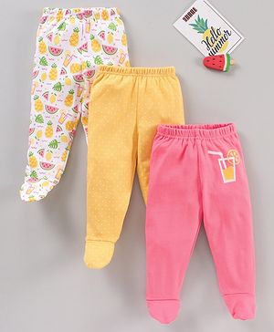 Babyhug Bootie Leggings Multiprint Pack of 3 - Multicolor