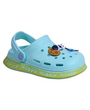 Buckled Up UFO Appliqued Clogs -Sea Green