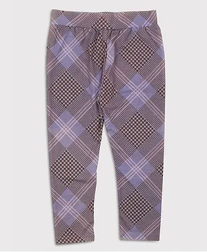 Ziama Abstract Printed Capri - Purple