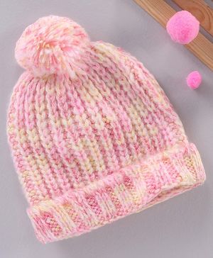 Babyhug Woollen Cap Pink - Diameter 12 cm - 4 -6Y Pink