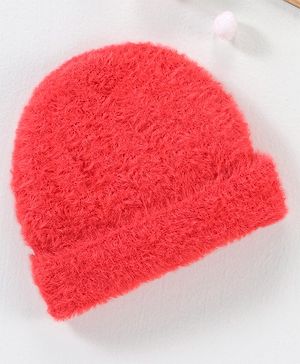 Babyhug Woollen Cap Red - Diameter 10.5 cm - 6-24 M Red