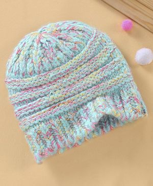 Babyhug Woollen Cap  Multicolour - Diameter 11.5 cm