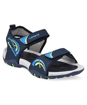 Campus Gc-22924C AutoSpeed Abstract Speedometer Print Casual Wear Sandals - Blue & Grey