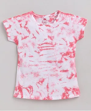 DEAR TO DAD Short Sleeves Tie & Dyed Tee - Pink