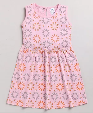 DEAR TO DAD Sleeveless Icecream Printed Dress - Pink
