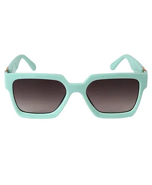Spiky 100 % UV Protection Rectangle Sunglasses - Turquoise
