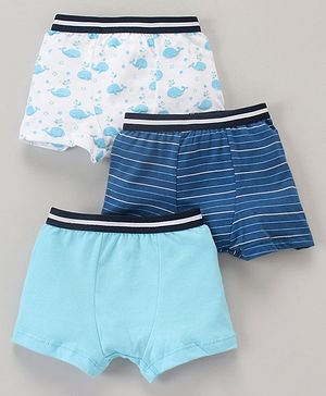 Babyhug 100% Cotton Briefs Pack of 3 - Multicolor