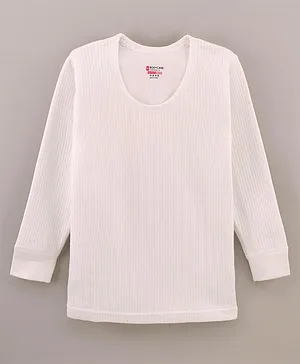 Bodycare Full Sleeves Anti Bacterial Thermal Wear Solid - White