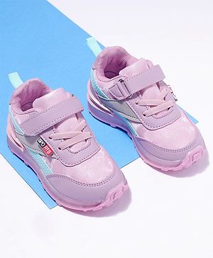 Cute Walk by Babyhug Sneakers With Velcro Closure Solid - Purple