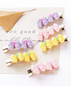 Babyhug Hair Alligator Clips Free Size Set of 6 - Multicolour